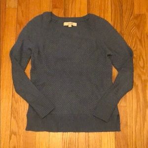Loft blue waffle knit sweater